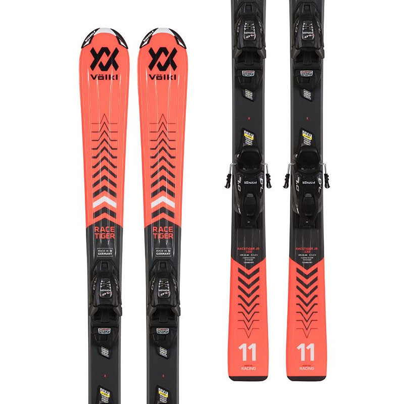 skis VÖLKL Racetiger JR red 130cm + Marker VMotion 7.0